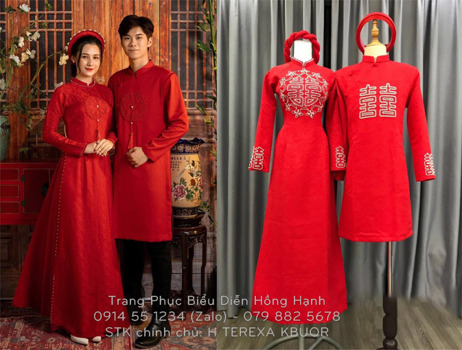 ao-dai-cuoi-gam-mau-do