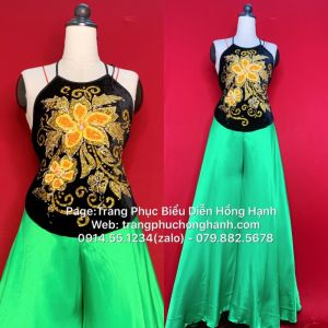 Thuê Yếm Váy Tứ Thân Quần rộng Xanh Lá Cây 228 - TT228