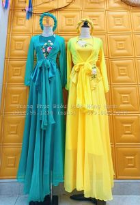 Áo Tứ thân xanh ngọc - Tứ thân vàng - TT11