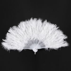 Thuê quạt Múa lông trắng - Q19L