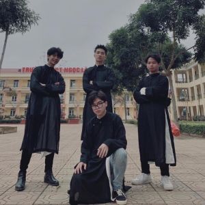 Áo Dài Hàn The màu đen - ADHT