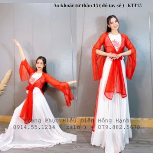 Áo Khoác tứ thân 15 ( đỏ tay sẻ ) - KTT15