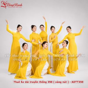 Thuê Áo dài truyền thống 350 ( vàng nút ) - ADTT350