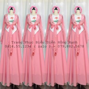 Áo Khoác tứ thân 7 hồng tay xẻ - KTT7