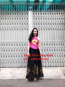 Thuê Yếm Váy Tứ Thân Hồng 219 - TT219