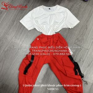 Trang phục nhảy hiện đại ( Quần joker phối khoác phao kèm crotop ) - NHDC15