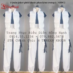 Trang phục nhảy hiện đại Combo ( Quần joker phối khoác phao kèm crotop ) - NHDC2