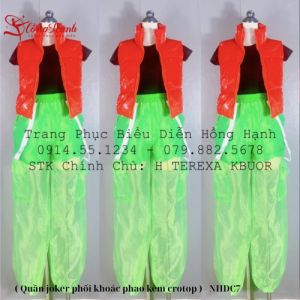 Trang phục nhảy hiện đại ( Quần joker phối khoác phao kèm crotop ) - NHDC7