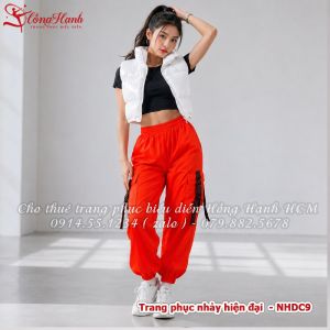 Trang phục nhảy hiện đại ( Quần joker phối khoác phao kèm crotop ) - NHDC9