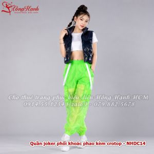 Trang phục nhảy hiện đại ( Quần joker phối khoác phao kèm crotop ) - NHDC14