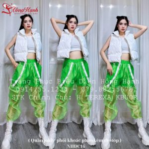 Trang phục nhảy hiện đại ( Quần joker phối khoác phao kèm crotop ) - NHDC16