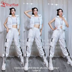 Trang phục nhảy hiện đại ( Quần joker phối khoác phao kèm crotop ) - NHDC17