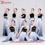 Váy múa đương đại cổ trang yếm đen - VMDDCT1
