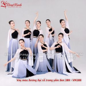 Váy múa đương đại cổ trang yếm đen 289 - VM289