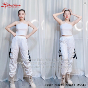 Thuê quần nhảy jogger trắng 06 ( Quần ) - QNNL6
