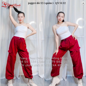 Thuê quần nhảy jogger đỏ 12 ( quần ) - QNNL12