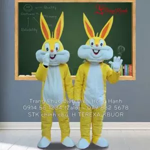 Thuê Trang Phục Thỏ Ngọc Màu Vàng