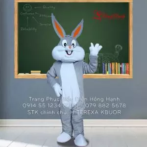 Thuê Trang Phục Thỏ Ngọc Màu Xám