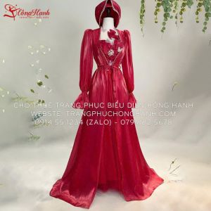 Thuê áo tứ thân hồng Bắc Bling