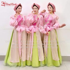 Thuê áo tứ thân hồng Bắc Bling