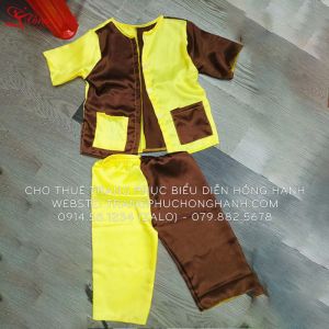Cho Thuê Đồ Bà Ba Trẻ Em màu Vàng - Nâu - BBTE12