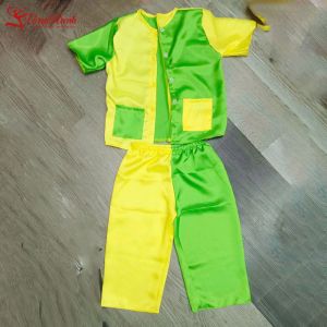 Cho Thuê Đồ Bà Ba Trẻ Em màu Vàng - Xanh - BBTE11