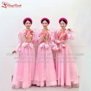 Thuê áo tứ thân hồng Bắc Bling