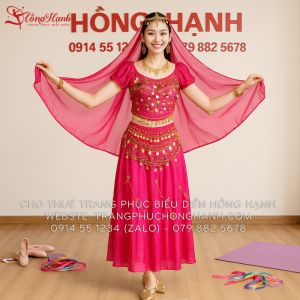 Thuê Trang Phục Ấn Độ Nữ màu Hồng