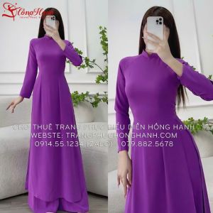 Cho Thuê Áo Dài Trơn Màu Tím