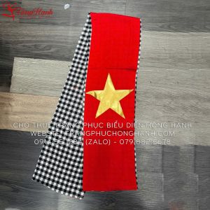 Khăn Rằn Nam Bộ Thêu Cờ Tổ Quốc