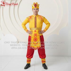 Cho Thuê Trang Phục Âu Lạc Nam 1 (vàng đỏ)