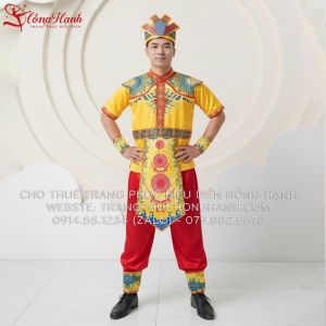 Cho Thuê Trang Phục Âu Lạc Nam 4 (vàng đỏ)
