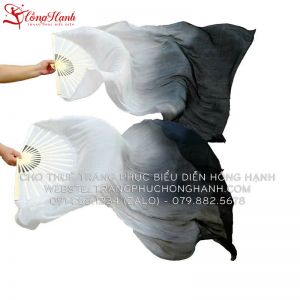 Cho Thuê Quạt Múa màu Đen trắng 60