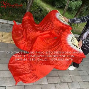 Cho Thuê Quạt Múa màu đỏ 61