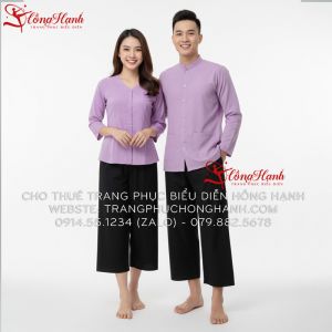 Thuê Áo bà ba nam - nữ màu Môn 97