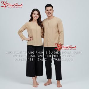 Thuê Áo bà ba nam - nữ màu be 98