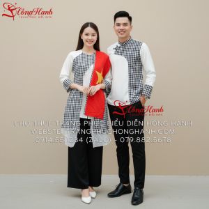 Thuê Áo bà ba nam - nữ Khăn rằn & cờ Việt Nam 100 ( chưa kèm khăn rằn ) 112