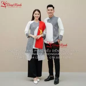 Thuê Áo bà ba nam - nữ Khăn rằn & cờ Việt Nam 100 ( chưa kèm khăn rằn ) 112