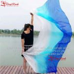 Thuê lụa múa trắng xanh - LM2