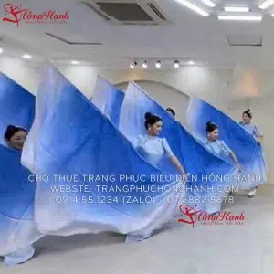 Thuê cờ bán nguyệt xanh