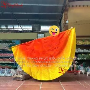 Thuê cờ bán nguyệt đỏ cam