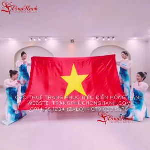 Cho Thuê Lá Cờ Việt Nam size lớn múa 3m x 2m - CVN1