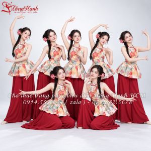 Thuê Yếm Váy Tứ Thân Đỏ 234 - TT234