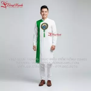 Thuê Áo dài cách tân nam 332 ( không kèm quần )