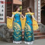 Thuê áo dài truyền thống nữ 532 múa Việt Nam Thịnh Vượng Sáng ngời - ADTT532