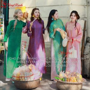Áo dài cách tân nữ ( xanh lá 361 - hồng 362 ) - ADCTN361 - ADCTN362
