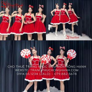 Cho Thuế Váy Noel Nữ Đỏ