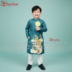 Cho Thuê Áo Dài Bé Trai Màu Xanh cổ vịt - ADBT2