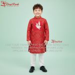 Cho Thuê Áo Dài Bé Trai Màu đỏ - ADBT5
