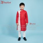 Cho Thuê Áo Dài Bé Trai màu đỏ trắng - ADBT8